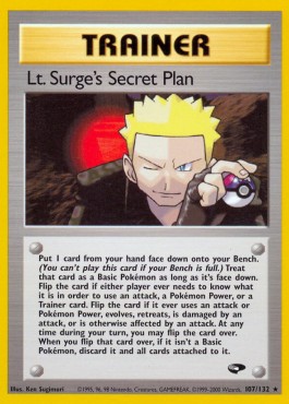 Lt. Surge's Secret Plan