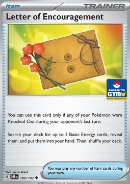 Letter of Encouragement (SEA OBF 189)